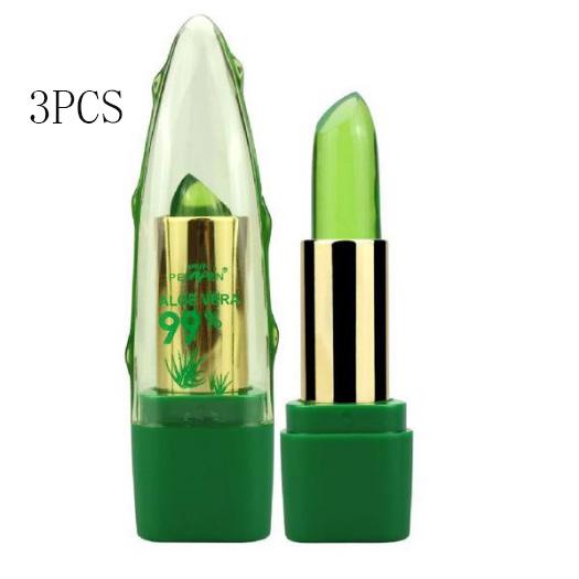 Aloe Vera Gel Color Changing Lipstick Gloss  Moisturizer Anti-drying Desalination Fine-grain Lip Blam Care 9