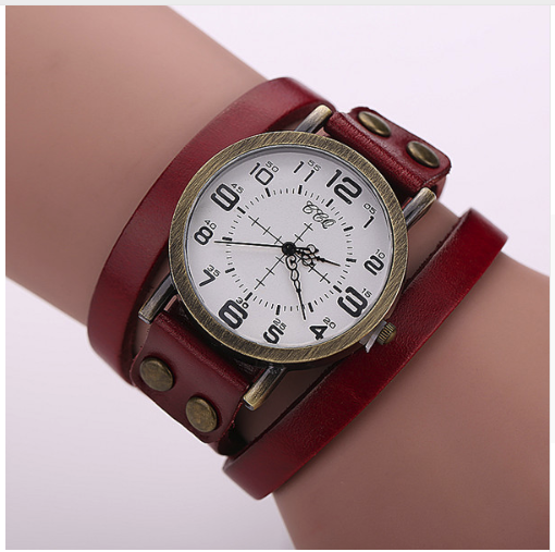 CCQ Vintage Leather Bracelet Watch Antique Women Wrist Watch Casual Ladies Quartz Watch Relogio Feminino 1347 4