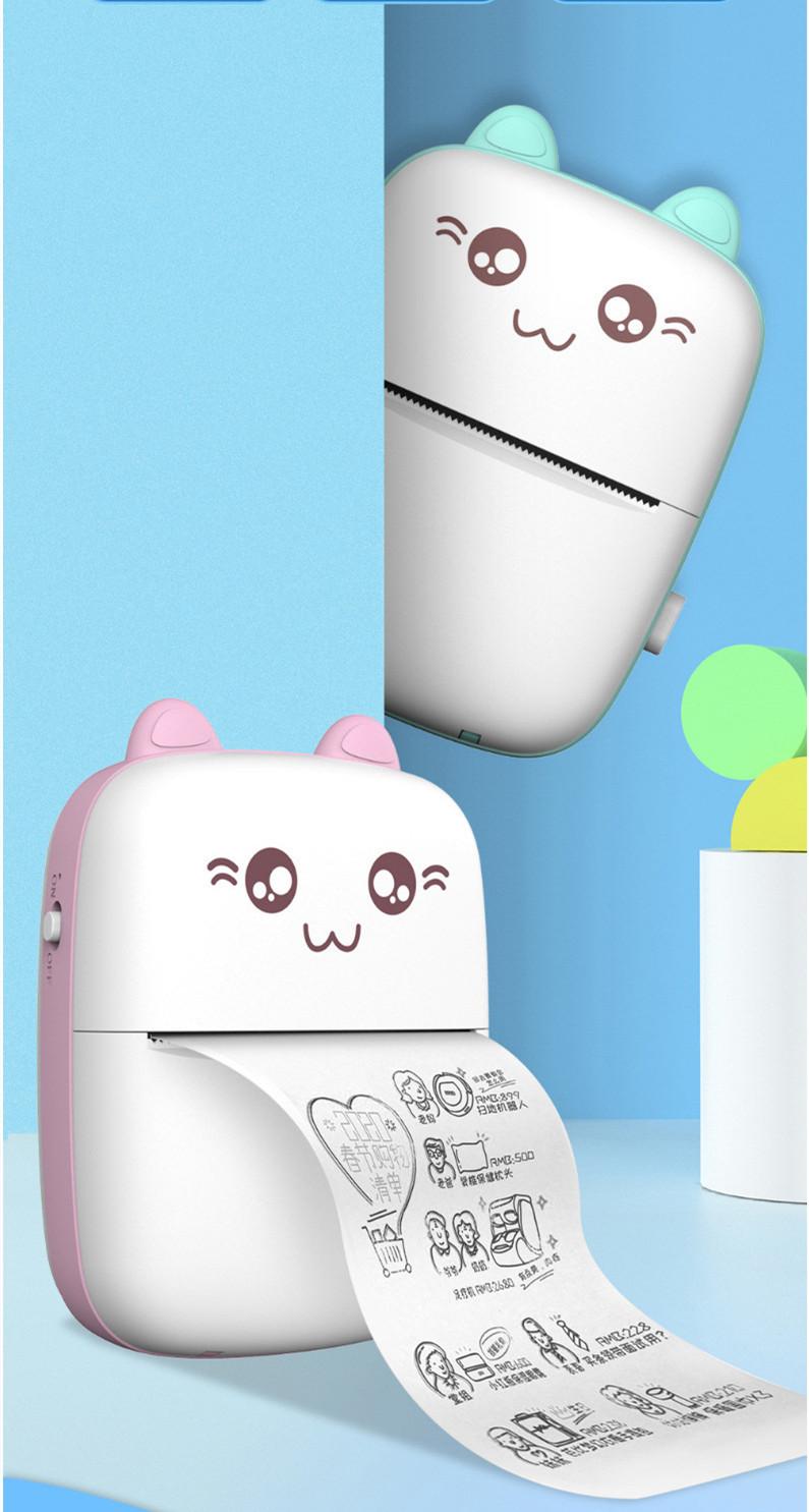 Mini Printer Portable Mini Bluetooth WiFi New Wrong Printer Mobile Phone Photo Title Note Hot Print Pocket Student Error Label Printer 5