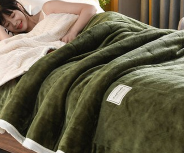Fleece Blankets And Throws Thick Warm Winter Blankets Home Super Soft Duvet Luxury Solid Blankets On Twin Bedding 18
