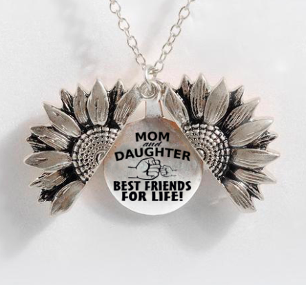Sunflower Double-layer Lettering Necklace 7