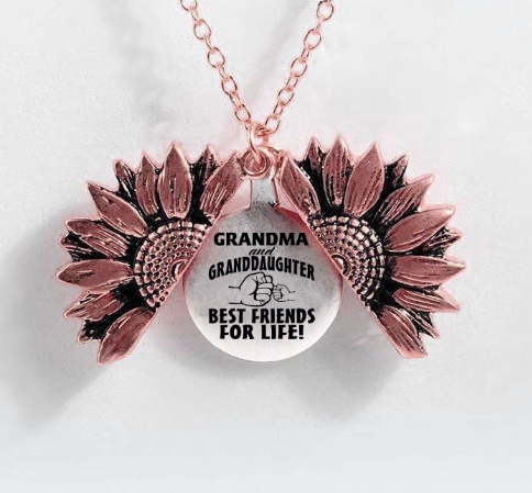 Sunflower Double-layer Lettering Necklace 5