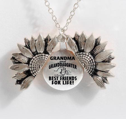 Sunflower Double-layer Lettering Necklace 10