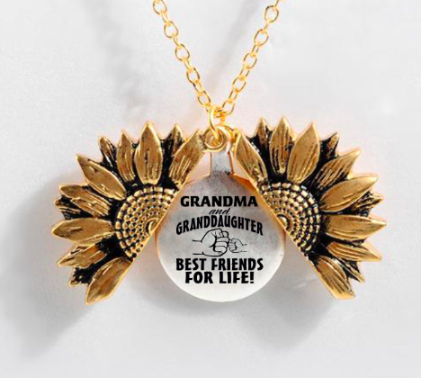 Sunflower Double-layer Lettering Necklace 9
