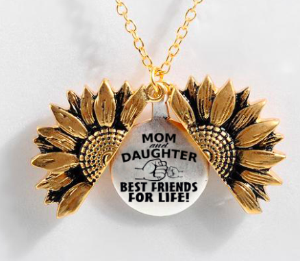 Sunflower Double-layer Lettering Necklace 11