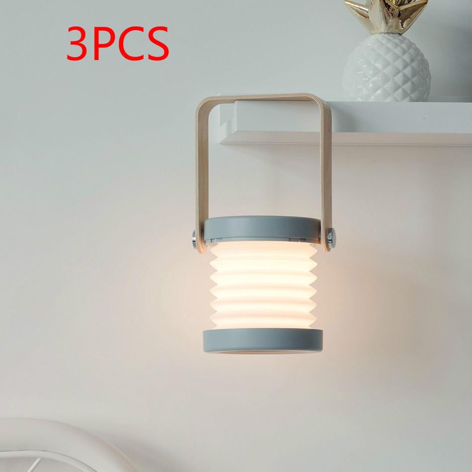 Foldable Touch Dimmable Reading LED Night Light Portable Lantern Lamp USB Rechargeable For Home Decor 10