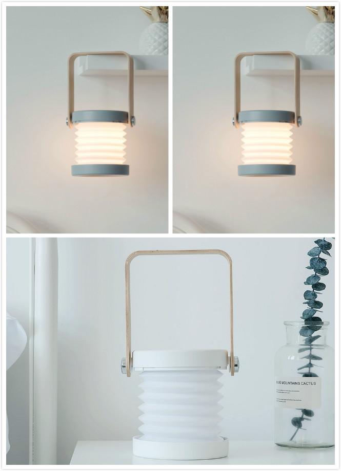 Foldable Touch Dimmable Reading LED Night Light Portable Lantern Lamp USB Rechargeable For Home Decor 7