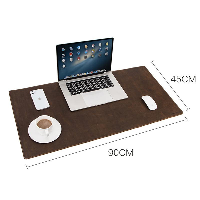 Extra large non-slip desktop computer desk leather pad 4