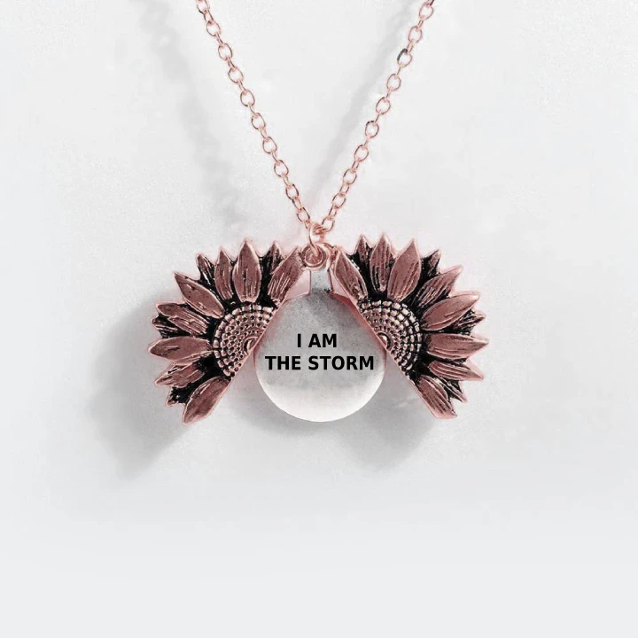 Sunflower Double-layer Lettering Necklace 39