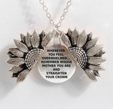 Sunflower Double-layer Lettering Necklace 28