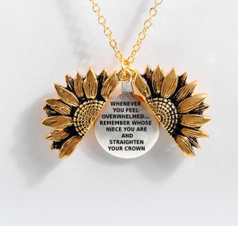 Sunflower Double-layer Lettering Necklace 29
