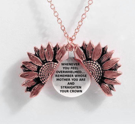 Sunflower Double-layer Lettering Necklace 27