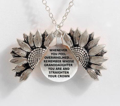 Sunflower Double-layer Lettering Necklace 25