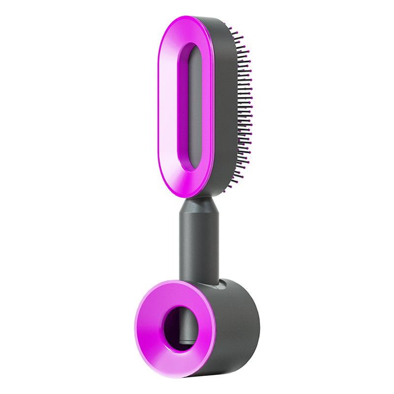Self Cleaning Hair Brush For Women One-key Cleaning Hair Loss Airbag Massage Scalp Comb Anti-Static Hairbrush 14