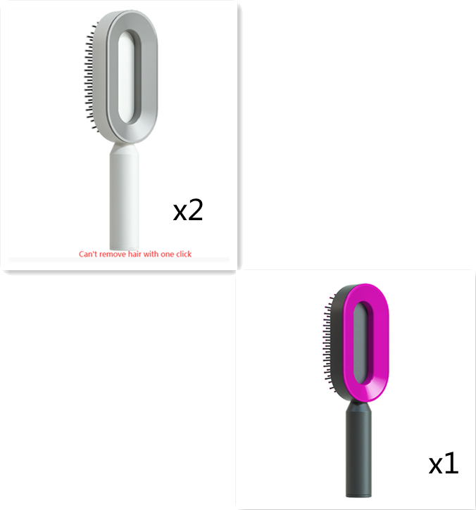 Self Cleaning Hair Brush For Women One-key Cleaning Hair Loss Airbag Massage Scalp Comb Anti-Static Hairbrush 77