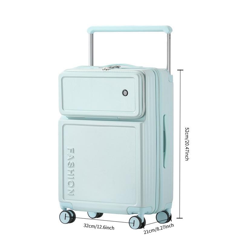 2026 New Large Capacity Front Opening Aluminum Frame Luggage With ABS PC Zipper Boarding Box 20-28 Inches 8