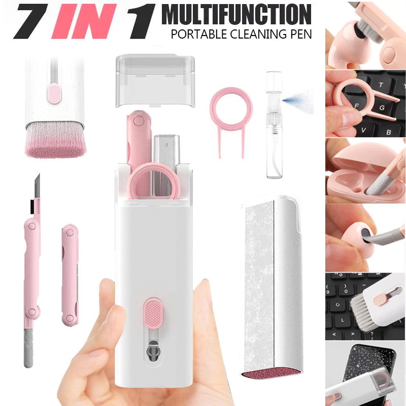 Multifunctional Bluetooth-compatible Headset Cleaning Pen Set Keyboard Cleaner Cleaning Tools Cleaner Keycap Puller Kit 3