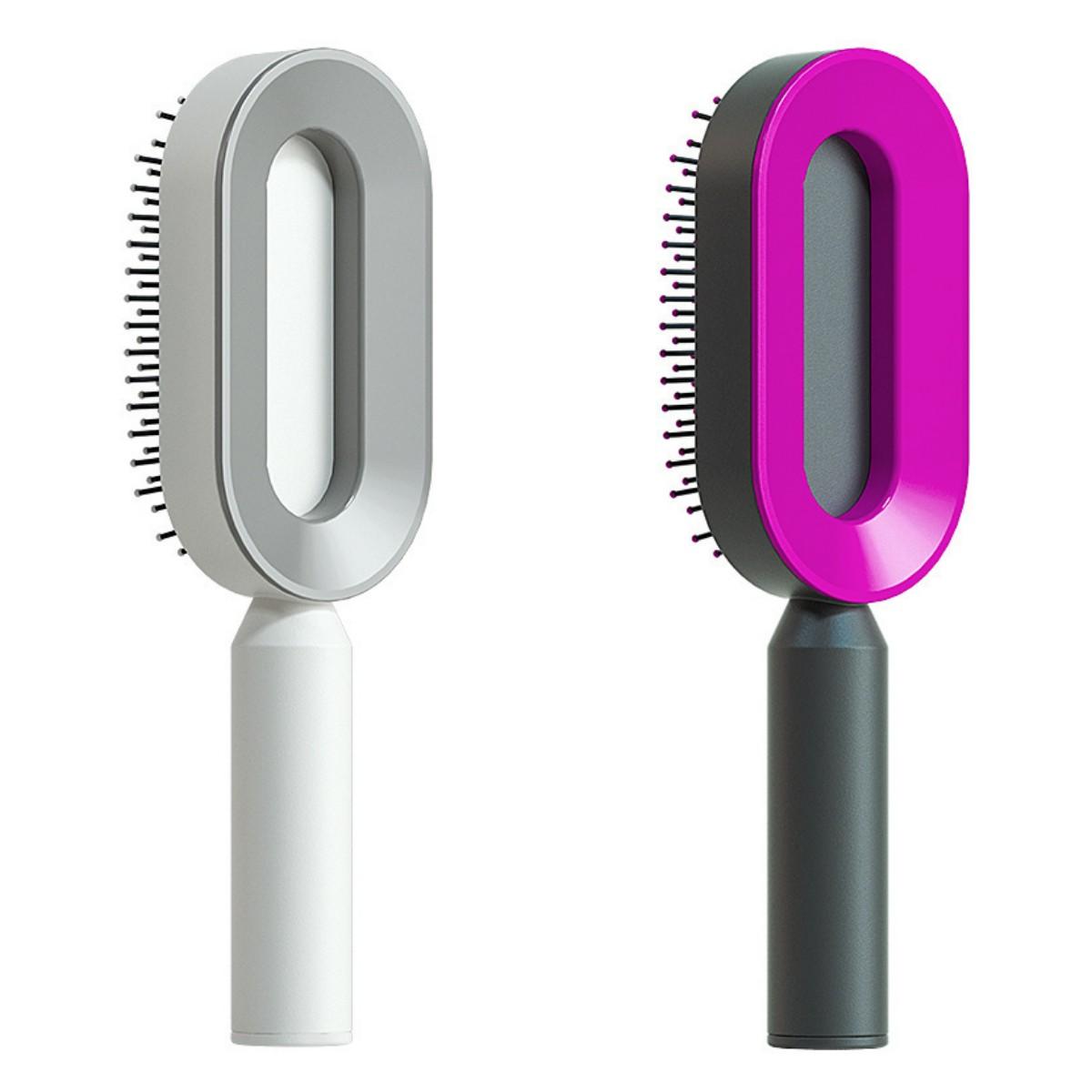 Self Cleaning Hair Brush For Women One-key Cleaning Hair Loss Airbag Massage Scalp Comb Anti-Static Hairbrush 60