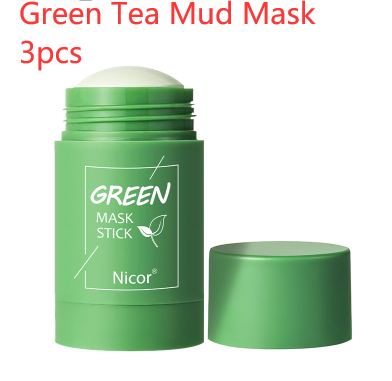 Cleansing Green Tea Mask Clay Stick Oil Control Anti-Acne Whitening Seaweed Mask Skin Care 14