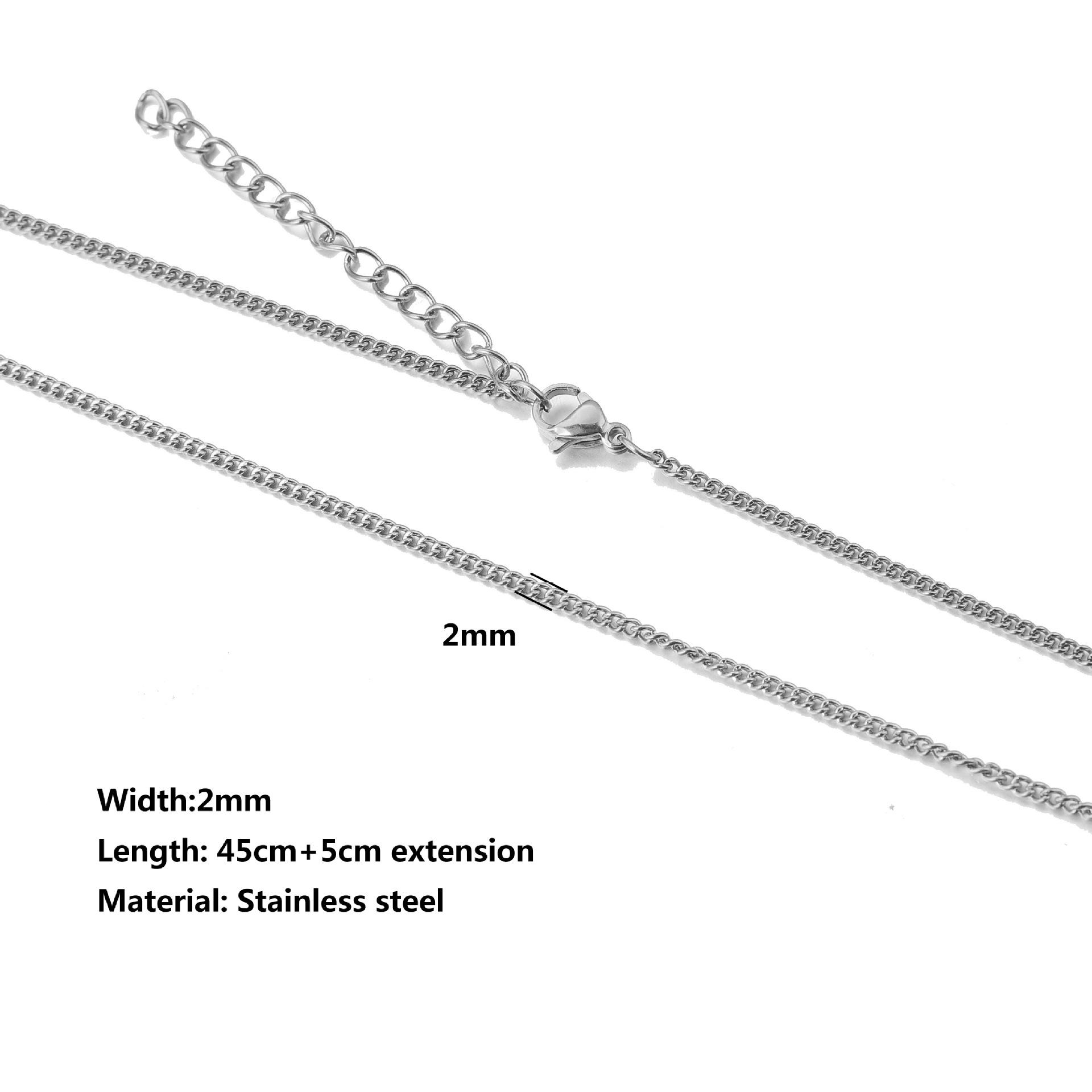 Stainless Steel Water Ripple Chain With Chain Collarbone Chain 21