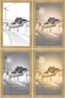 Steps under streetlights