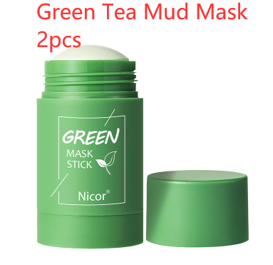 Cleansing Green Tea Mask Clay Stick Oil Control Anti-Acne Whitening Seaweed Mask Skin Care 13