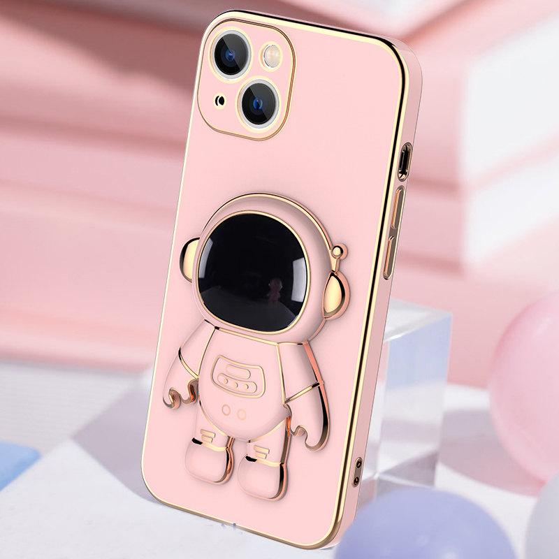 3D Astronaut Phone Case Anti-Drop Electroplating Bracket 4