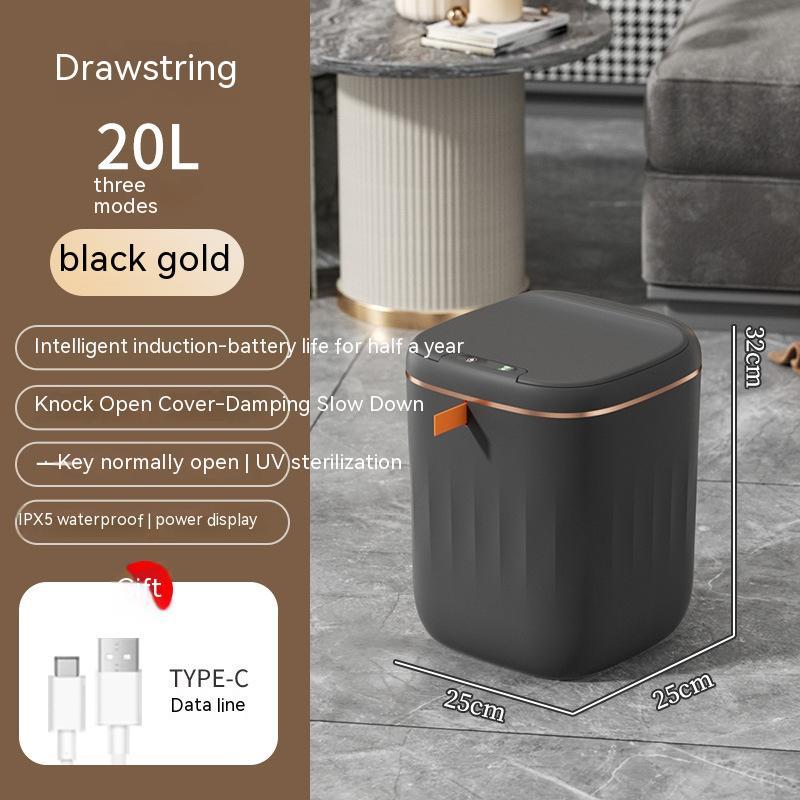 Smart Trash Can With Lid For Bedroom And Living Room Kitchen Storage Box Trash Can Induction Small Car Box Automatic Smart Dustbin Smart Trash Bin 18