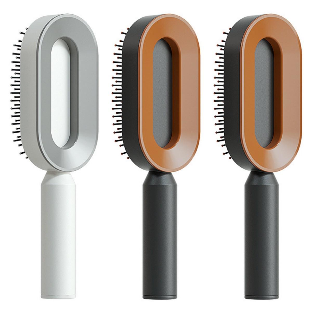Self Cleaning Hair Brush For Women One-key Cleaning Hair Loss Airbag Massage Scalp Comb Anti-Static Hairbrush 63