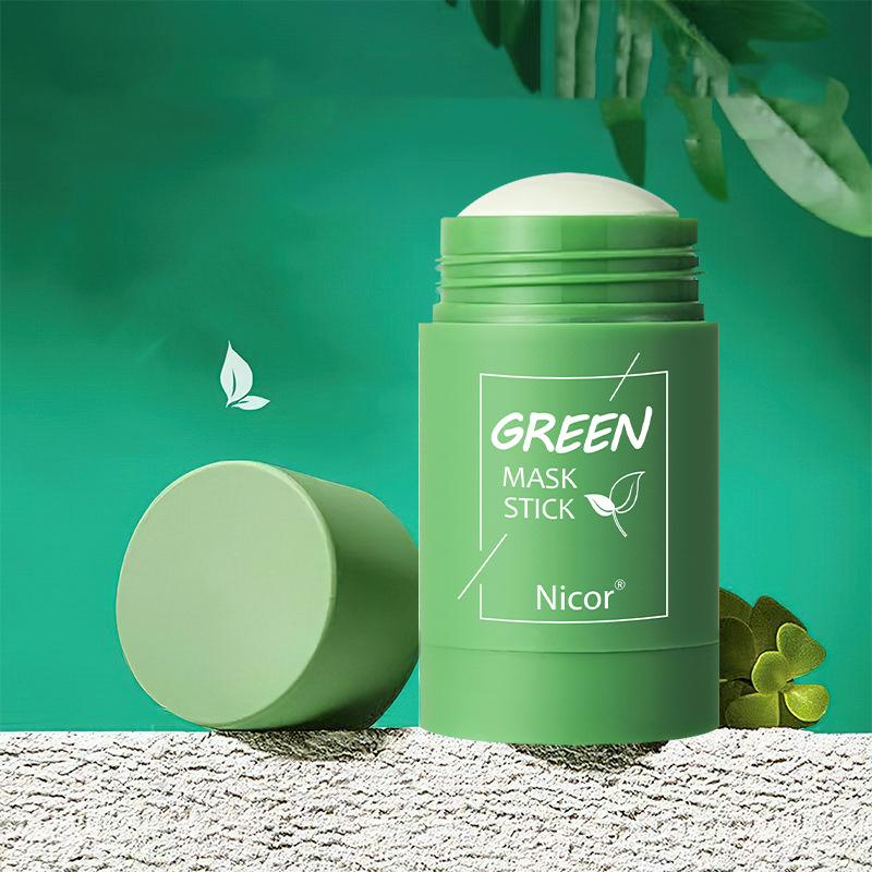 Cleansing Green Tea Mask Clay Stick Oil Control Anti-Acne Whitening Seaweed Mask Skin Care 6