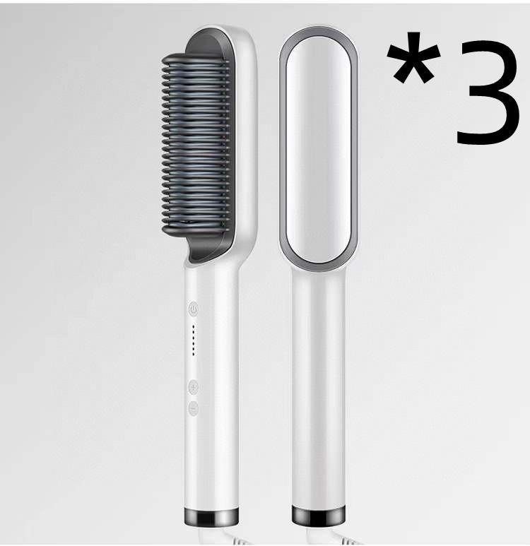 New 2 In 1 Hair Straightener Hot Comb Negative Ion Curling Tong Dual-purpose Electric Hair Brush 42