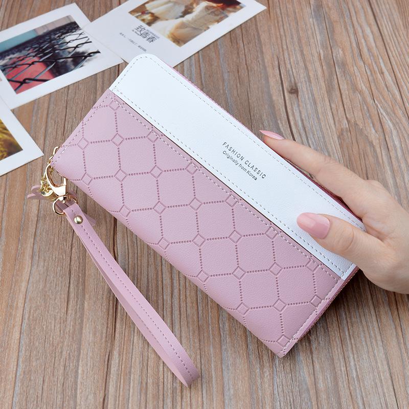 Ladies In Hand Long Zipper Tassel Stitching Embossed Large-capacity Wallet 6