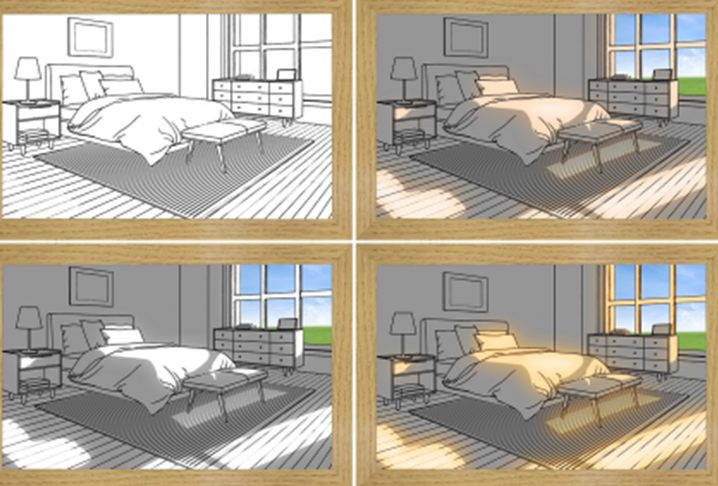 Illuminated Picture LED Decorative Light Painting Bedside Picture Style Creative Modern Simulate Sunshine Drawing Night Light Gift 18
