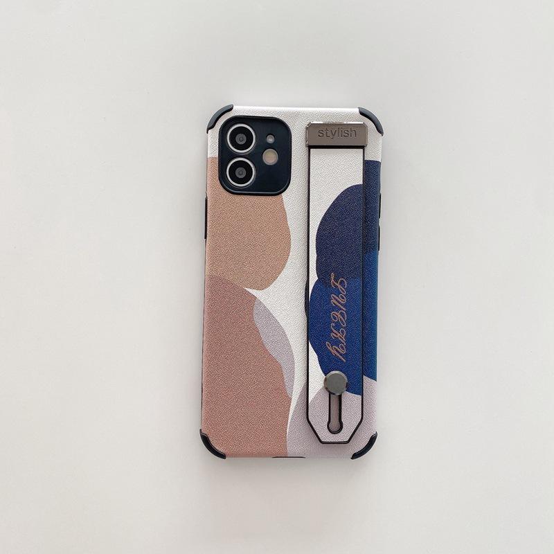 Morandi Color Wrist Band Silicone Phone Case