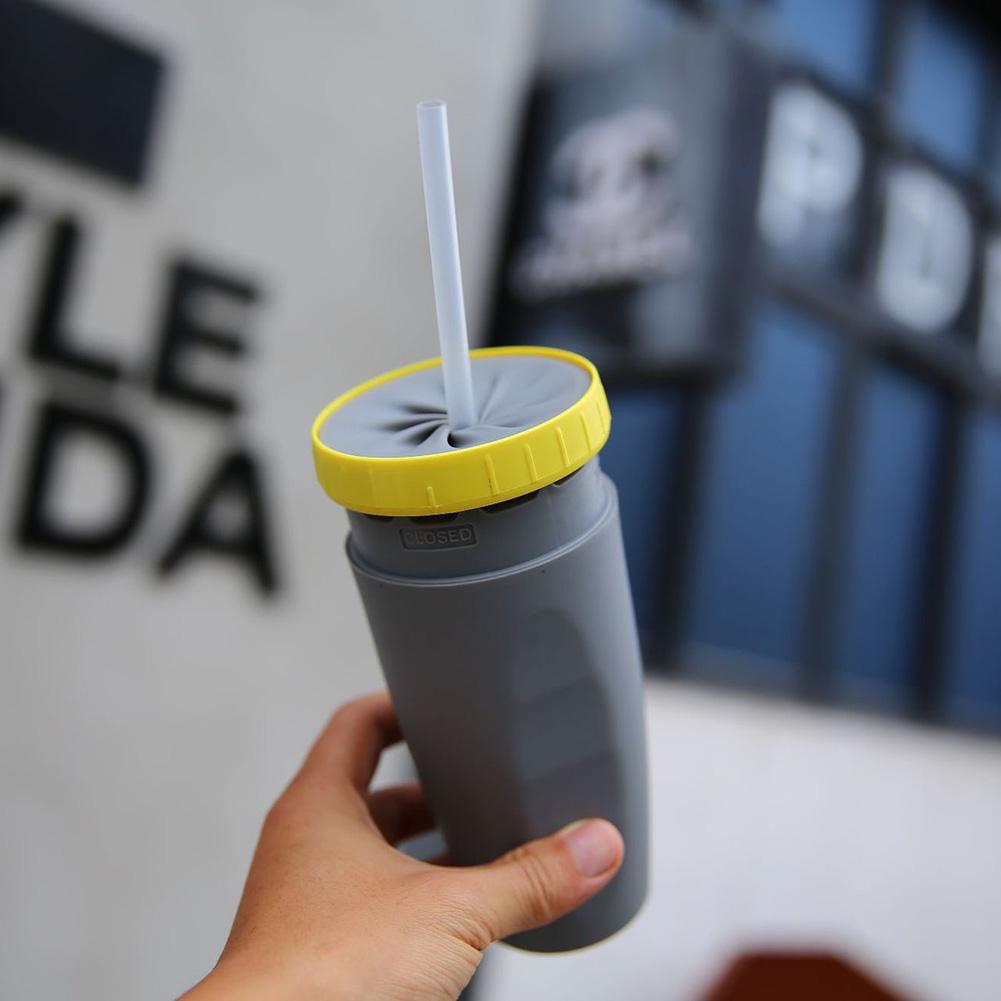 No Cover Twist Cup Travel Portable Cup Double Insulation Tumbler Straw Sippy Water Bottles Portable For Children Adults 9