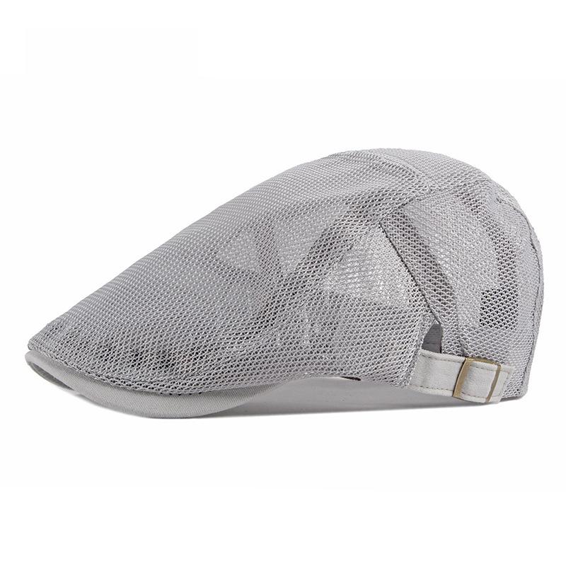Men's And Women's Identical Single-color Mesh Lightweight And Breathable Adjustable Fashionable Retro Style Forward Hat, Suitable For Daily Commuting, Versatile And Versatile Beret. 5