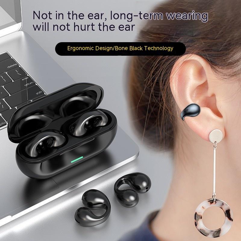 Wireless Ear Clip Bluetooth Headset TWS Comfortable Wear Not In-Ear Sports Wireless Bone Conduction 5.3 Bluetooth Headset 7