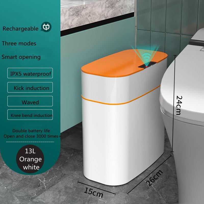 Smart Trash Can With Lid For Bedroom And Living Room Kitchen Storage Box Trash Can Induction Small Car Box Automatic Smart Dustbin Smart Trash Bin 14