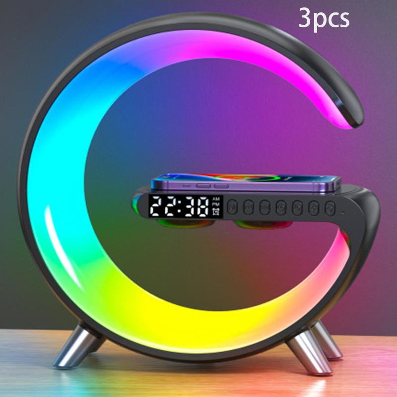 New Intelligent G Shaped LED Lamp Bluetooth Speake Wireless Charger Atmosphere Lamp App Control For Bedroom Home Decor 13