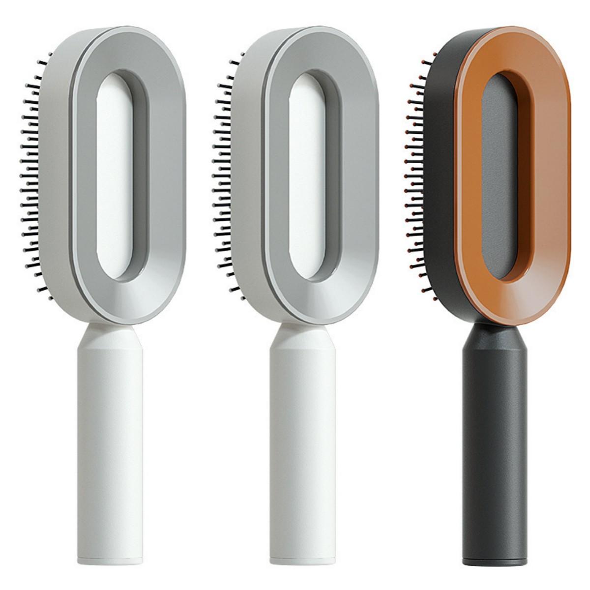 Self Cleaning Hair Brush For Women One-key Cleaning Hair Loss Airbag Massage Scalp Comb Anti-Static Hairbrush 64