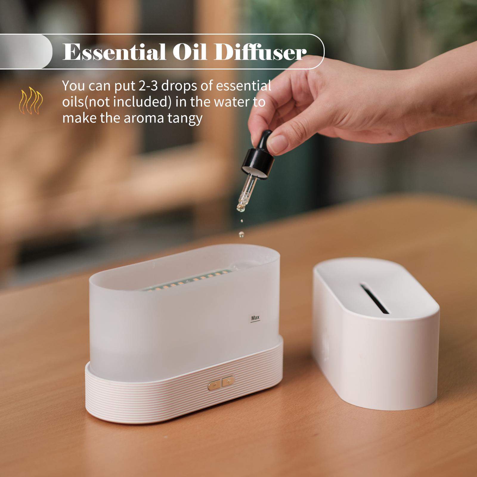 Aroma Diffuser With Flame Light Mist Humidifier Aromatherapy Diffuser With Waterless Auto-Off Protection For Spa Home Yoga Office 4