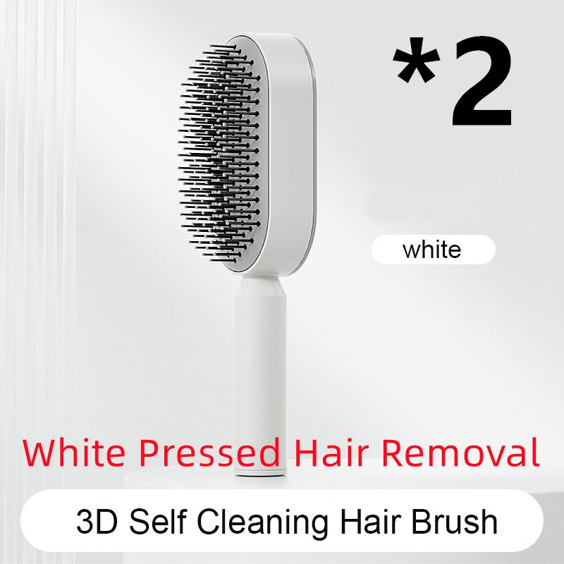 Self Cleaning Hair Brush For Women One-key Cleaning Hair Loss Airbag Massage Scalp Comb Anti-Static Hairbrush 49