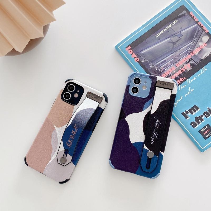 Morandi Color Wrist Band Silicone Phone Case 6