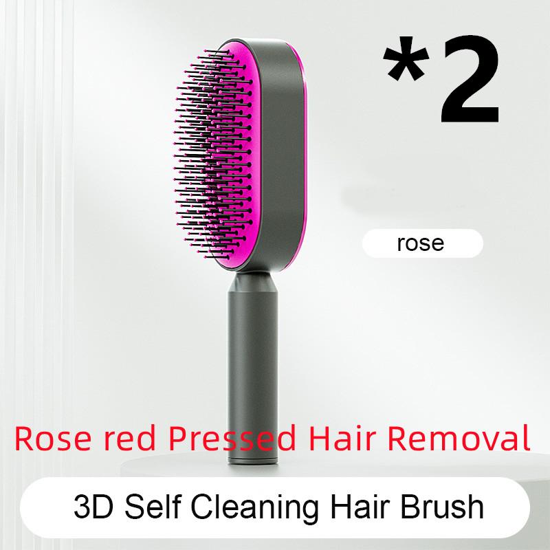 Self Cleaning Hair Brush For Women One-key Cleaning Hair Loss Airbag Massage Scalp Comb Anti-Static Hairbrush 54