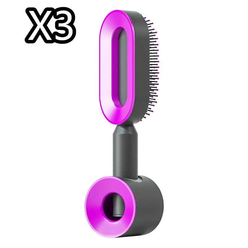 Self Cleaning Hair Brush For Women One-key Cleaning Hair Loss Airbag Massage Scalp Comb Anti-Static Hairbrush 83