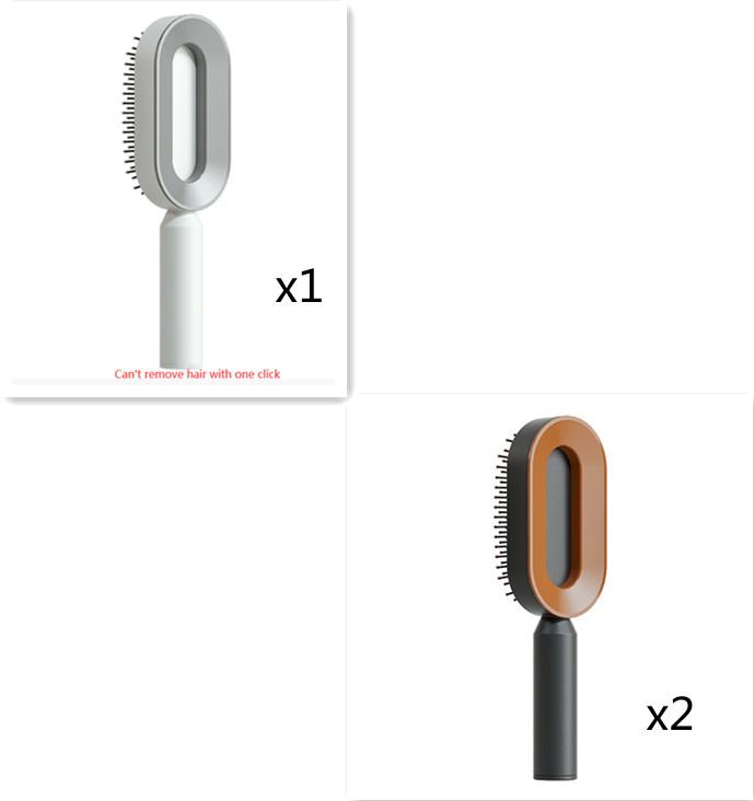 Self Cleaning Hair Brush For Women One-key Cleaning Hair Loss Airbag Massage Scalp Comb Anti-Static Hairbrush 75
