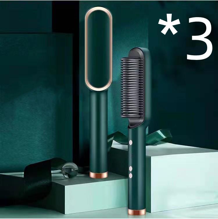 New 2 In 1 Hair Straightener Hot Comb Negative Ion Curling Tong Dual-purpose Electric Hair Brush 30
