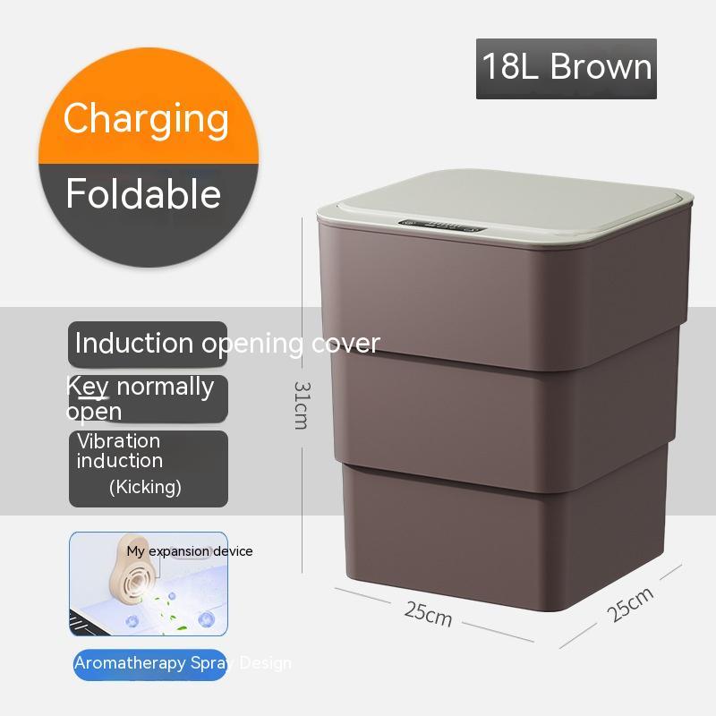 Smart Trash Can With Lid For Bedroom And Living Room Kitchen Storage Box Trash Can Induction Small Car Box Automatic Smart Dustbin Smart Trash Bin 21