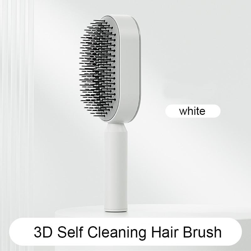 Self Cleaning Hair Brush For Women One-key Cleaning Hair Loss Airbag Massage Scalp Comb Anti-Static Hairbrush 17