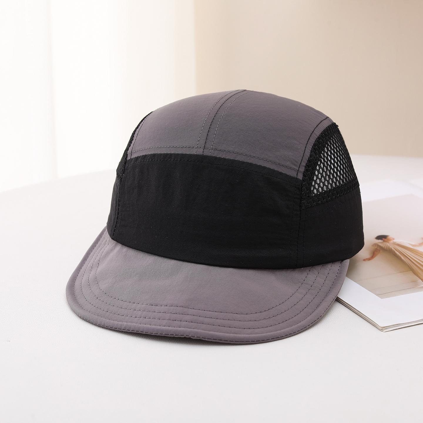 Multi-color Stitched Mesh Fabric, Lightweight And Breathable, Simple And Casual Style. This Baseball Cap With A Flat Brim Is Suitable For Sports, Travel And Daily Use. 6